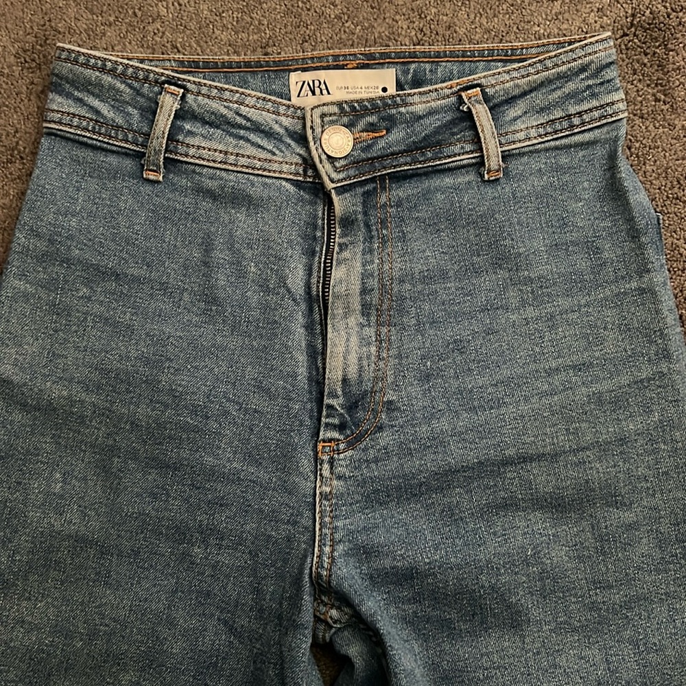 Zara high waisted “Marine Straight” jeans